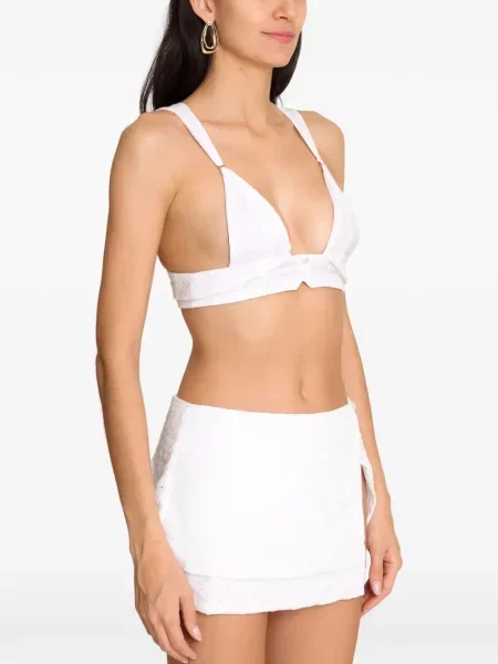 Fusta mini Amir Slama cu broderie alb