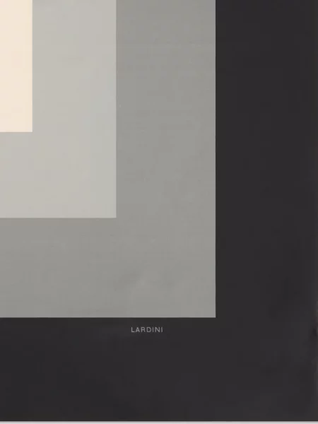 Fular Lardini de mătase cu imagine cu imprimeu geometric negru