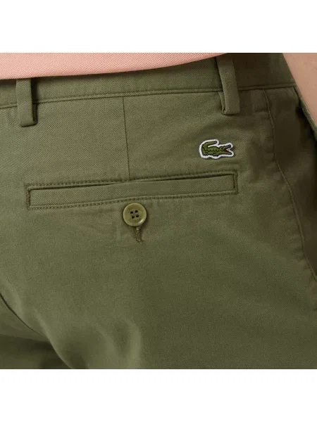 Lacoste Szorty Slim Fit Khaki zielony