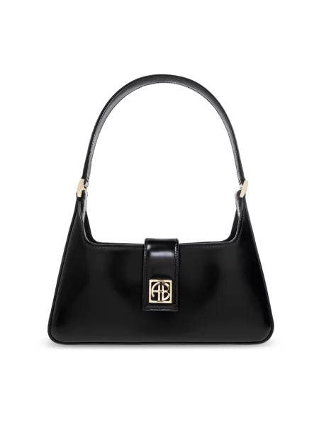Anine Bing torebka skórzana Lou Shoulder Bag czarny