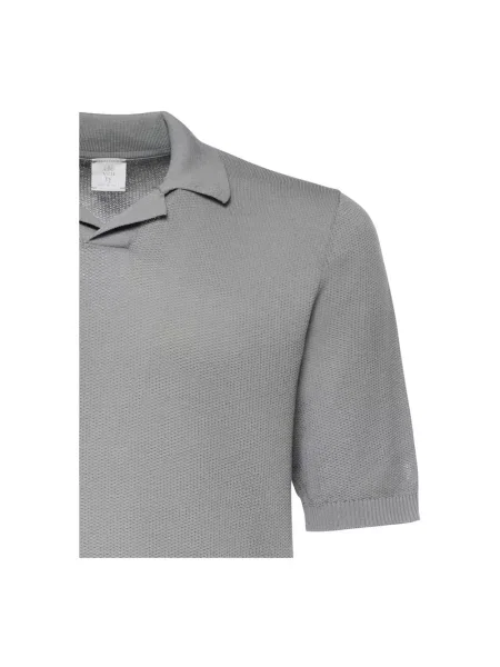 Sweter Eleventy z krótkim rękawem szary