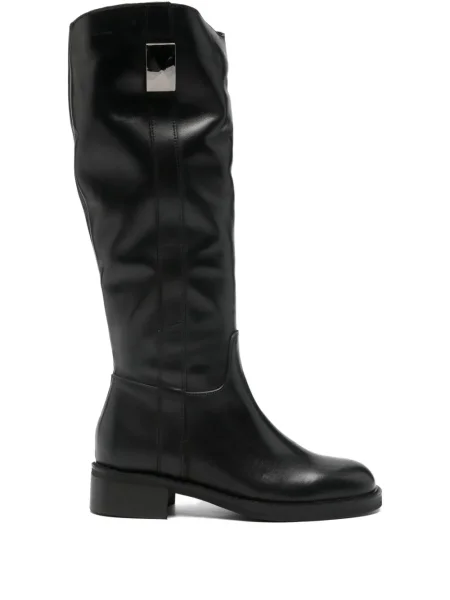 Botine Progetto din piele negru