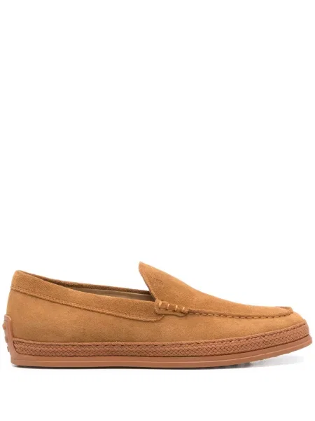 Pantofi loafer Tod's din piele de căprioară maro