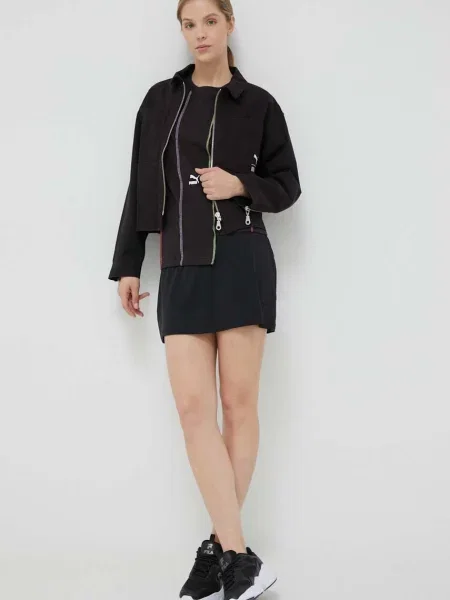 Джинсова куртка Puma X The Ragged Priest перехідна oversize чорний