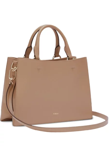 Τσάντα shopper Furla καφέ