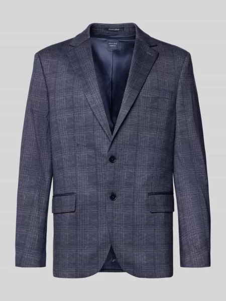 Marynarka na 2 o kroju regular fit z z patką Christian Berg Men niebieska