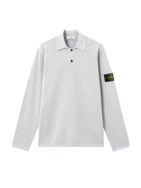 Koszulka polo Stone Island z kamieniami szara