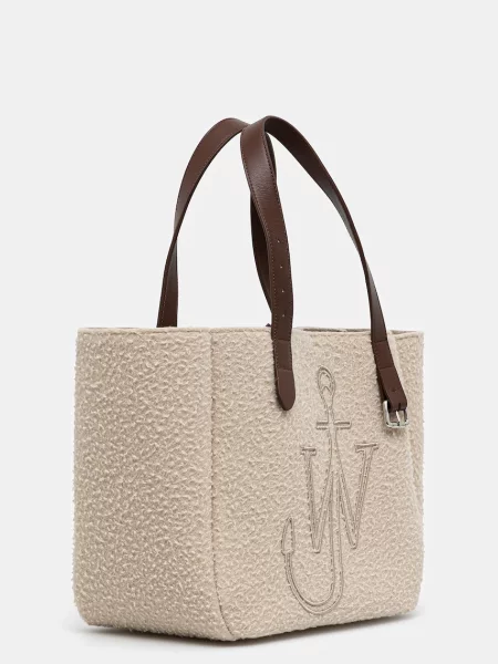 Shopperka Jw Anderson wełniana beżowa