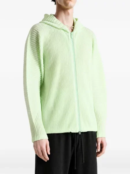 Яке Homme Plissé Issey Miyake с качулка зелено
