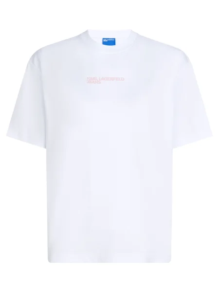 KARL LAGERFELD JEANS Tricou roz deschis alb