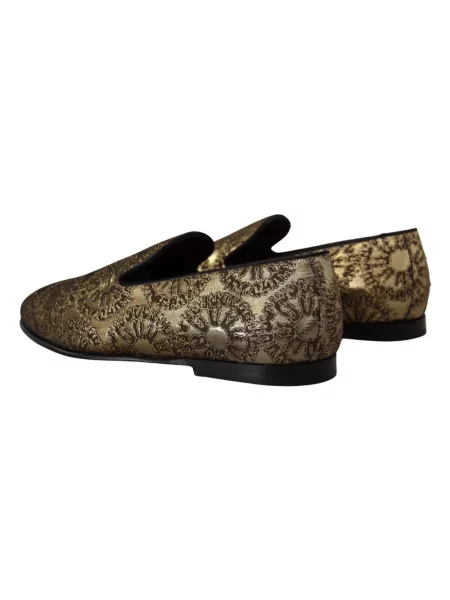 Półbuty Dolce And Gabbana skórzane żółte