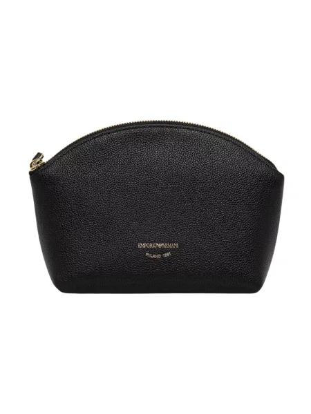 Emporio Armani kosmetyczka skórzana czarna
