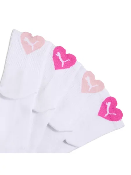 Skarpety z mieszanki bawełny w zestawie 4 szt. model HEART' Puma białe