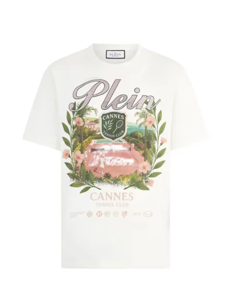 Tricou Philipp Plein tenis alb