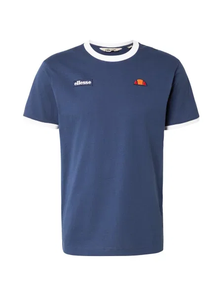 ELLESSE Tricou Ringetto albastru marin / galben / portocaliu caisă alb