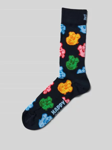 Skarpety z wyhaftowanym motywem model ‘DOG’ Happy Socks granatowe