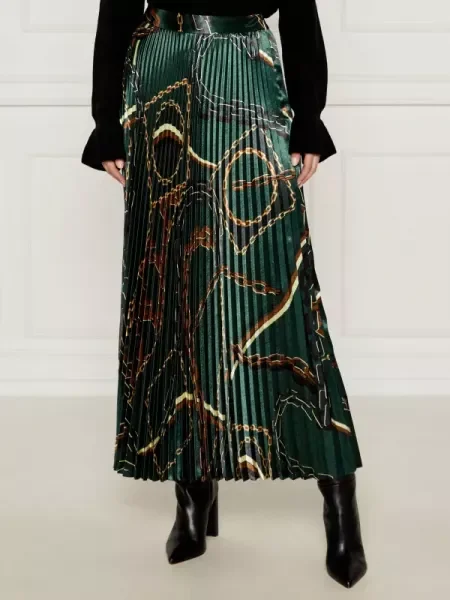 Marc Cain De satin fustă verde