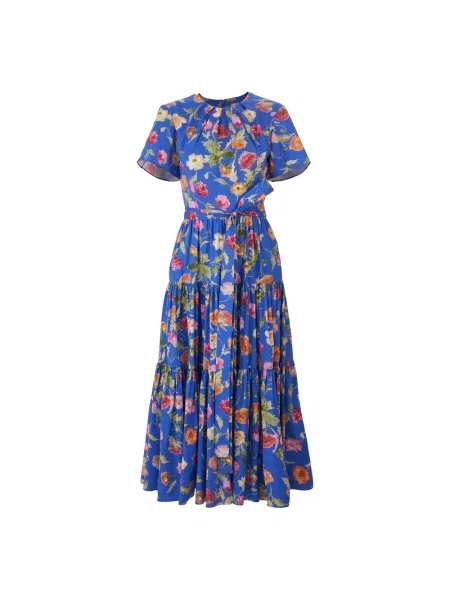 Sukienka midi Carolina Herrera z falbankami