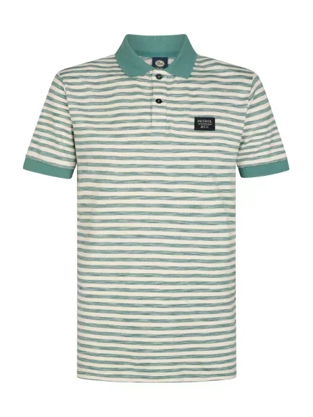 Petrol Industries Tricou verde smarald alb