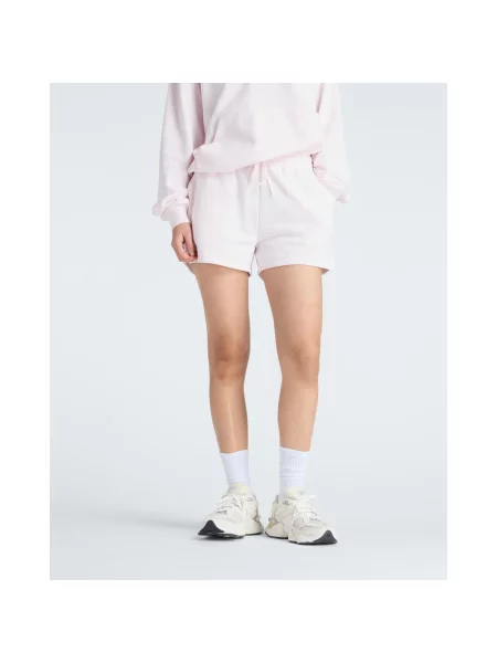 Szorty New Balance French Terry jasny XS różowy