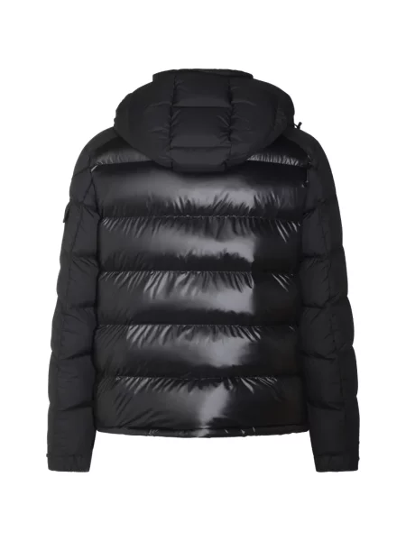 Palton Moncler cu glugă negru