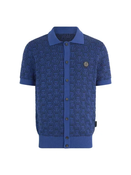 Koszula Philipp Plein wełniana niebieska