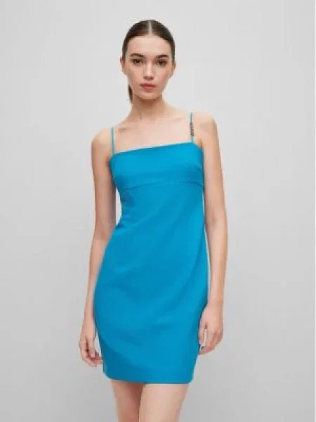 Cocktail obleka Hugo modra