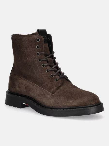 Piščančki iz semiša Tommy Hilfiger COMFORT LWT SDE BOOT rjava
