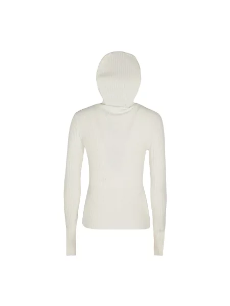 Bluza z kapturem Andrea Adamo z kapturem z nadrukiem biała