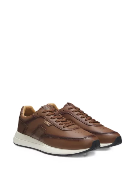 Bőr sneaker Boss barna
