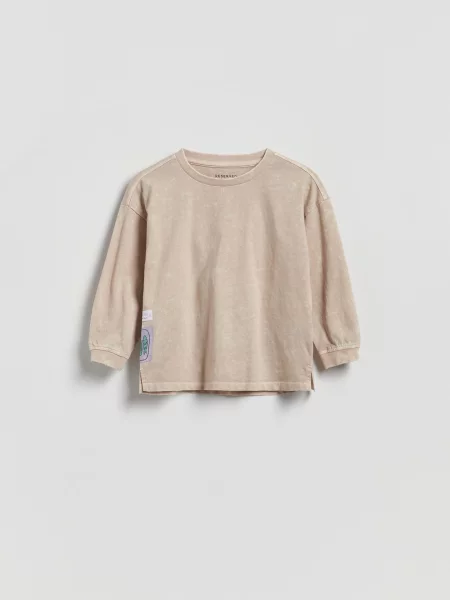 Reserved Tricou cu mânecă lungă din nude