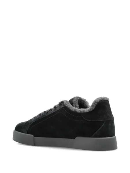Sneakerși Dolce & Gabbana din piele de căprioară negru