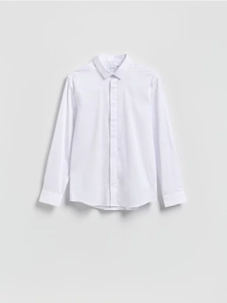 Reserved Cămașă super slim fit uni alb