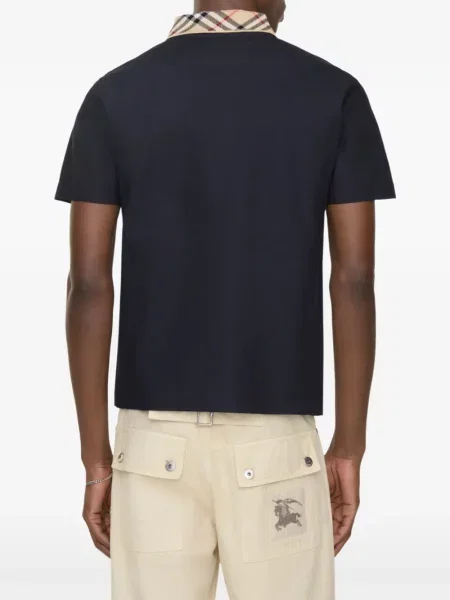 Καρό με κολάρο polo Burberry μπλε