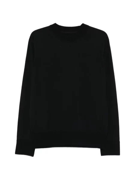 Pulover Sacai cu decolteu rotund lung negru