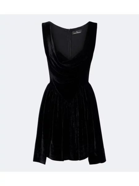 Rochie Vivienne Westwood de catifea drapată negru
