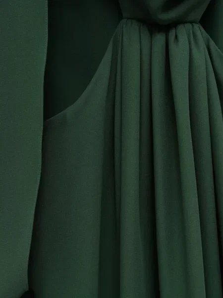 Rochie maxi Balenciaga drapată verde
