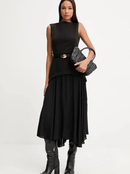 Answear.LAB rochie maxi evazati negru