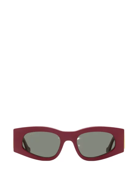 Ochelari de soare Gucci Eyewear cu imprimeu geometric roșu