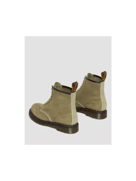 Botki Dr. Martens zamszowe zielone
