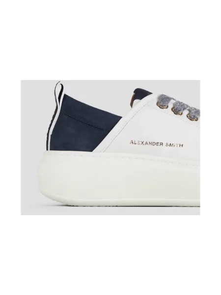 Sneakersy Alexander Smith zamszowe białe