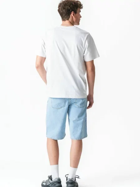 TEESHOPPEN Pantaloni Denim shorts albastru