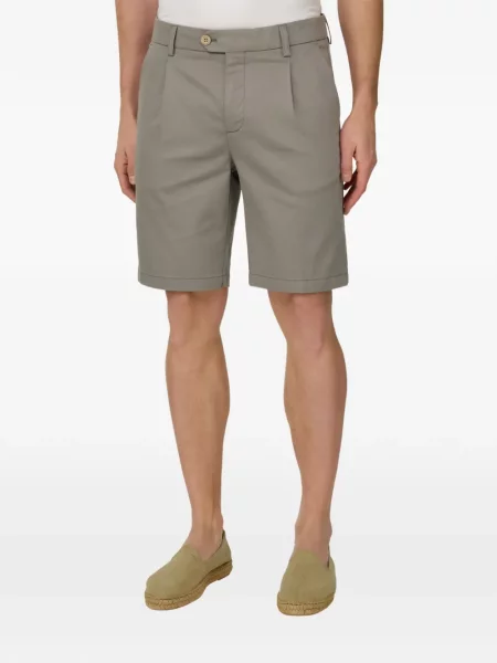 Pantaloni scurți Boggi Milano plisate verde