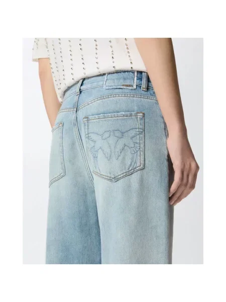 Pinko jeansy relaxed fit niebieskie