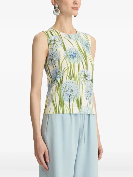 Top Oscar De La Renta alb