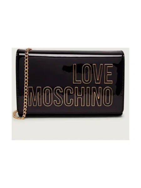 Műbőr kézitáska Love Moschino fekete