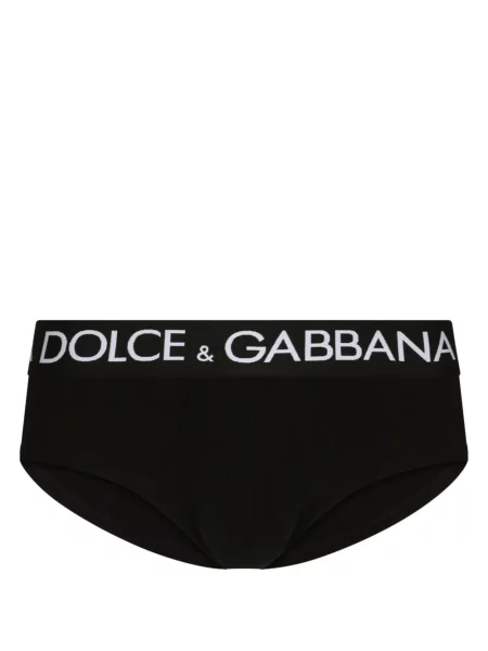 Majtki Dolce And Gabbana z nadrukiem czarne