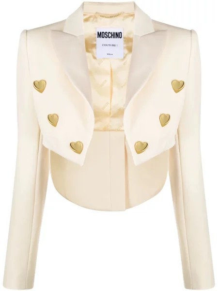 Decupat geacă Moschino cu motiv cu inimi