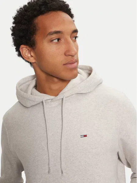 Tommy Jeans Bluza Z Kapturem grau szara