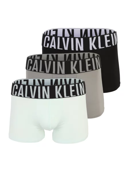 Calvin Klein Underwear Boxerky Intense Power tmavošedá / mätová / čierna / šedobiela zelená